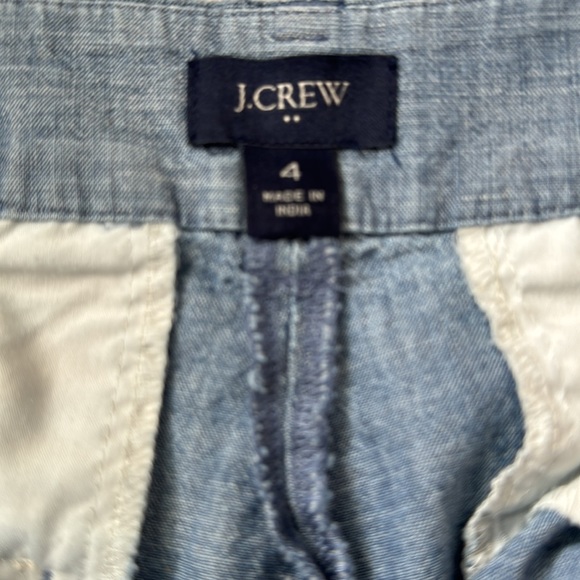 J Crew Factory Scalloped Chambray Shorts - Picture 3 of 4